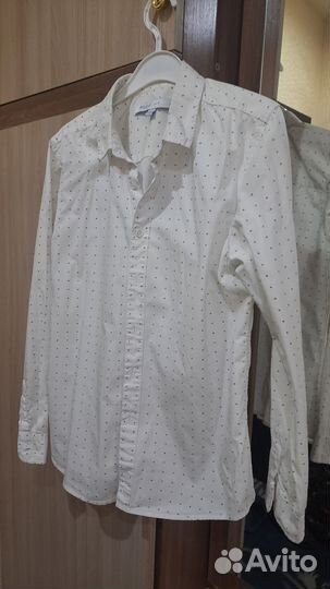 Рубашка на рост 158, с мелким рисунком