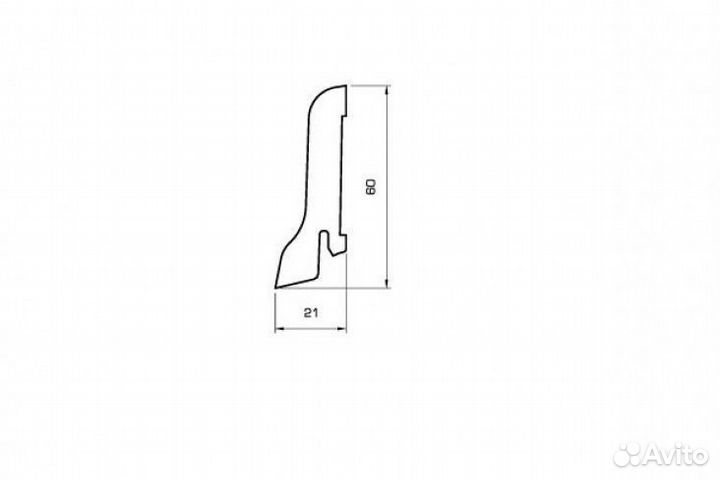 Плинтус шпонированный Pedross Дусси (60/22/2500)