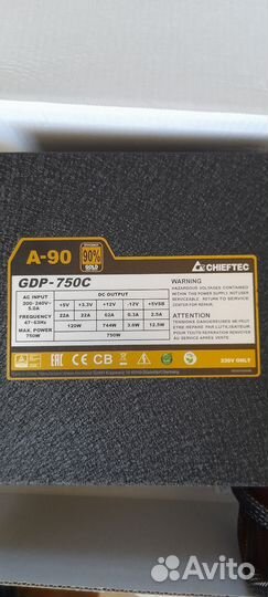 Блок питания для пк Chieftec 750w gold