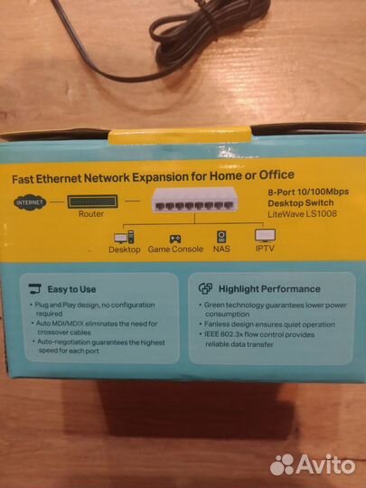 Коммутатор Tp-Link switch 8-Port 10\100Mbps
