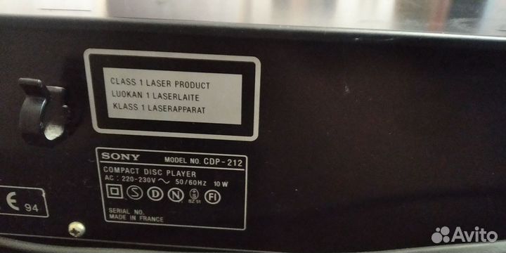 Cd проигрыватель sony cdp -212