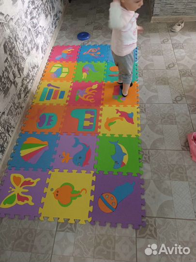 Детский коврик для ползания пазл