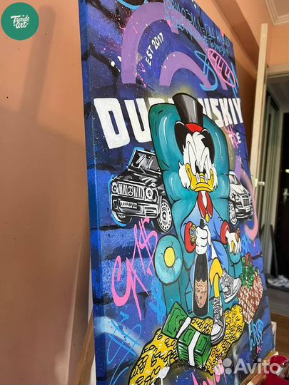 Хайповые картины красками под заказ поп арт