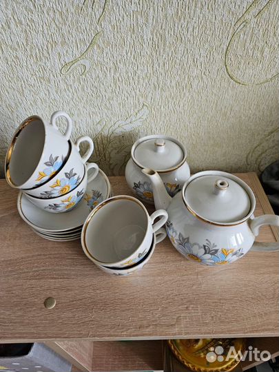 Чайный сервиз дулево ромашки 5 персон