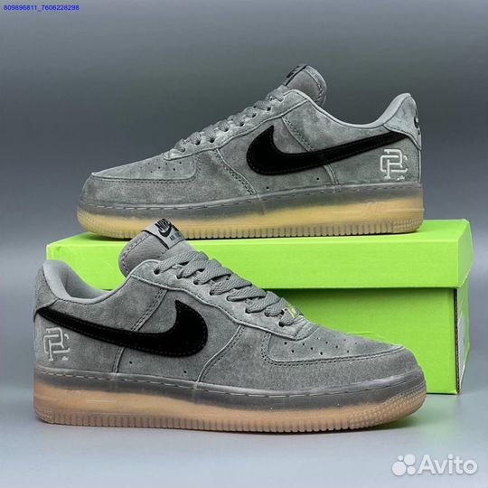 Nike Air Force 1 Grey Замша (Арт.48322)