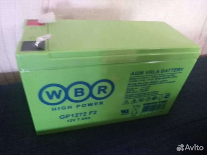 Аккумулятор 12В 7,2Ач (WBR GP1272 F2 (12V28W)
