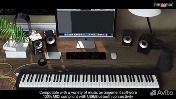 Цифровое пианино, черное