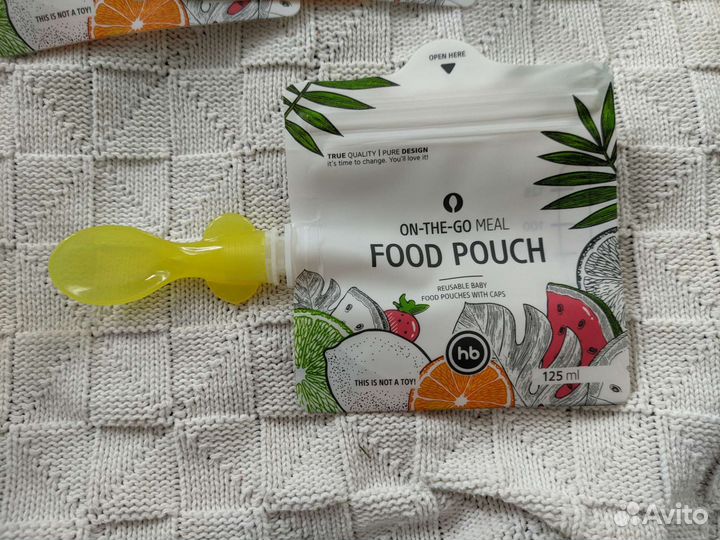 Happy baby паучи новые и ложечки бу