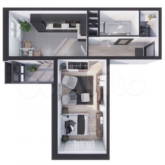 1-к. квартира, 45,2 м², 7/16 эт.