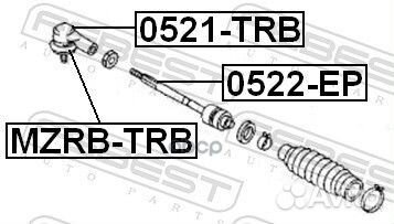 Тяга рулевая перед прав/лев 0522EP Febest
