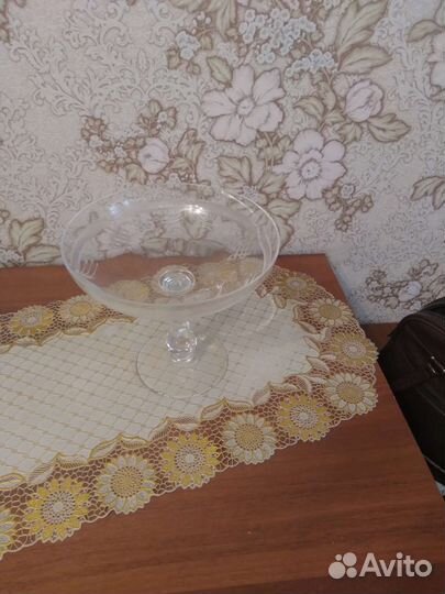 Ваза для фруктов на ножке СССР