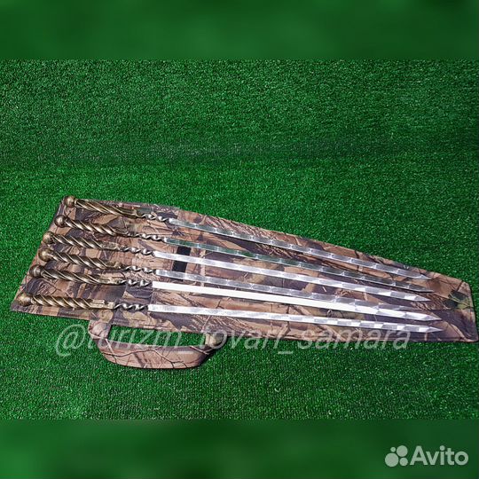 Набор шампуров с кованной ручкой