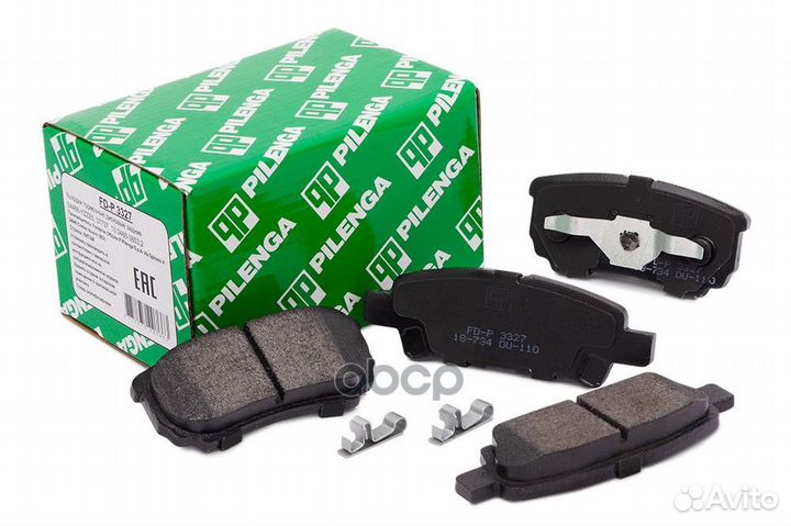 Колодки тормозные дисковые задние FDP3327 pilenga