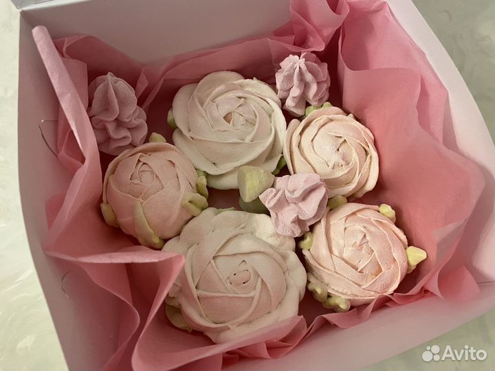 Зефирная мастерская, цветы из зефира