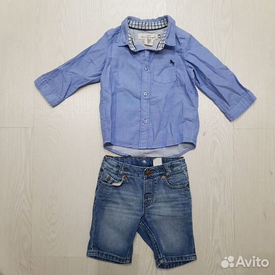 Комплект -рубашкам шорты HM 74-80