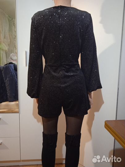 Комбинезон женский велюровый вечерний