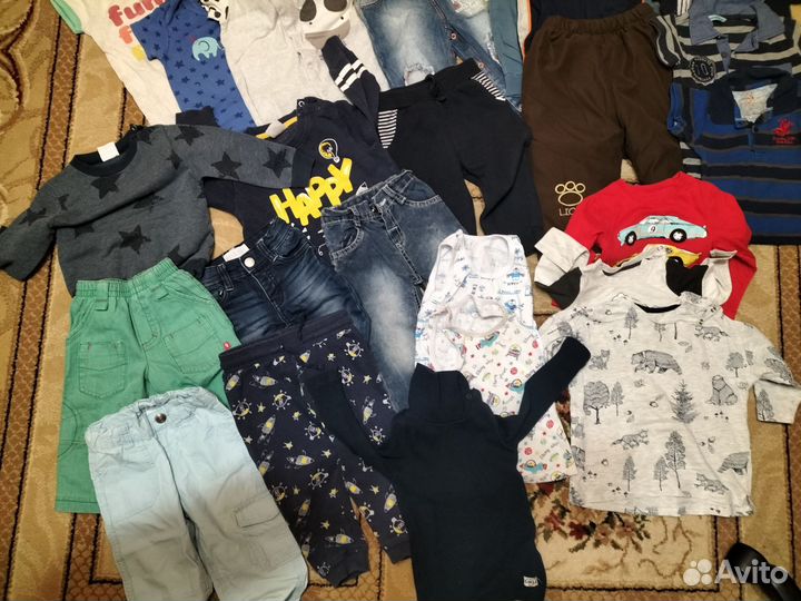 Большой пакет вещей на мальчика 68-80