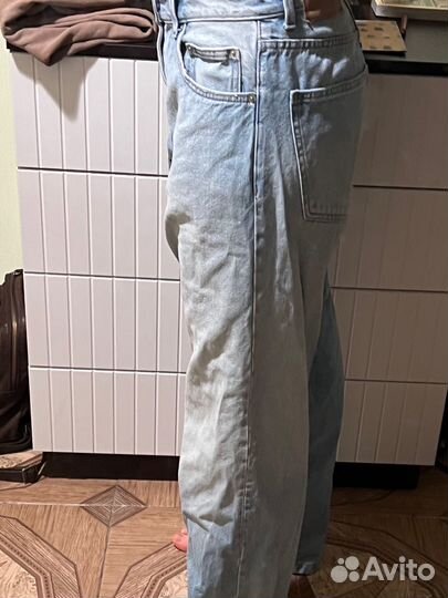 Джинсы широкие багги bershka женские