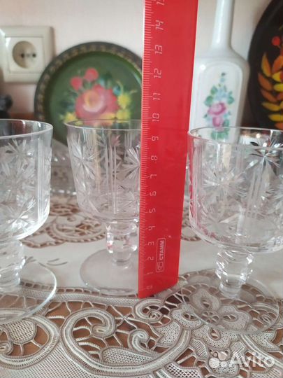 Хрустальные рюмки на ножке СССР