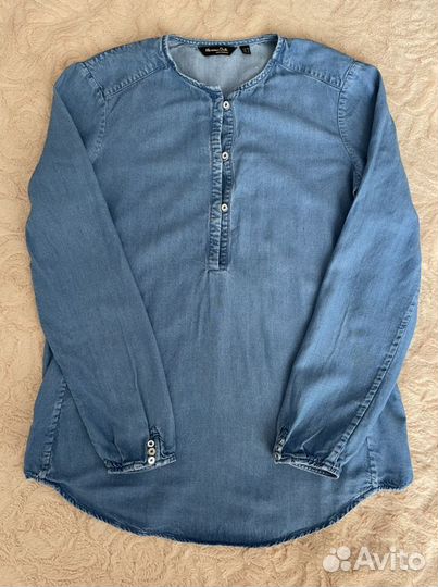 Джинсовая рубашка massimo dutti