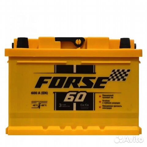 Аккумулятор forse 60а/ч Россия (низкий)
