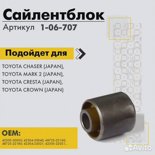 Полиуретановый сайлентблок toyota 106707