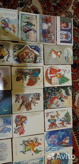 Открытки СССР,Новогодние,Чистые