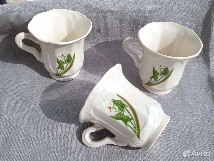 Кофейные чайные чашки набором 3шт