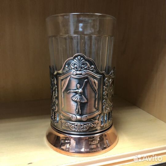 Подстаканник медный Балерина