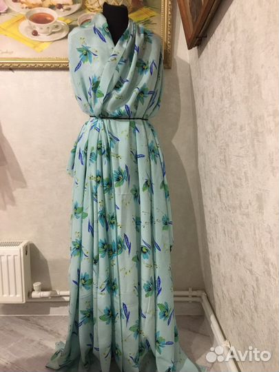 Отрез старинного крепдешина