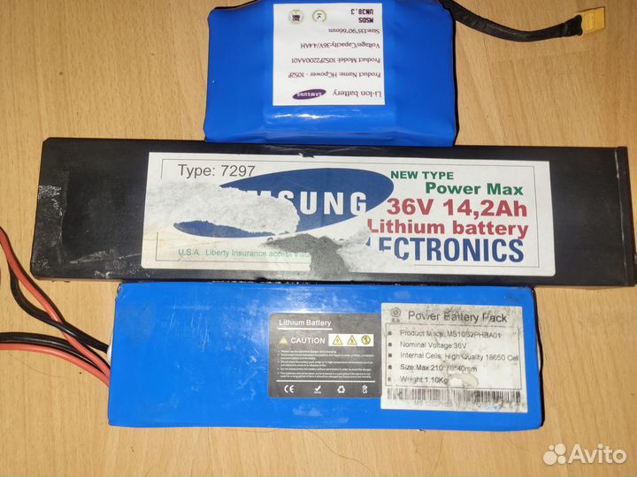 Батареи 36v для электросамокатов велосипедов