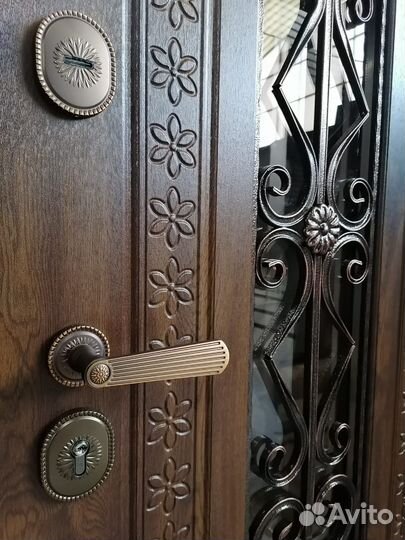 Металлические двери мдф/мдф со стеклопакетом