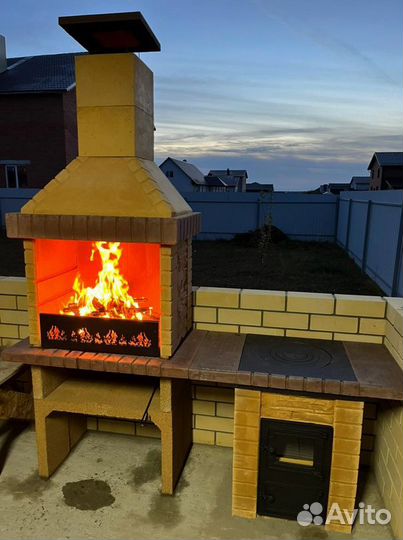 Печь под казан к барбекю