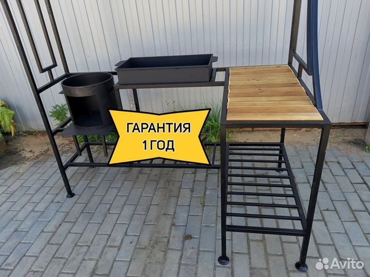 Мангал с крышей. Доставка по СПб и ло. Сталь 3 мм