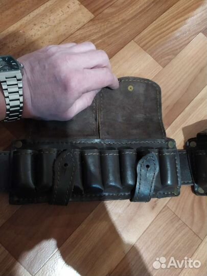 Патронташ кожаный