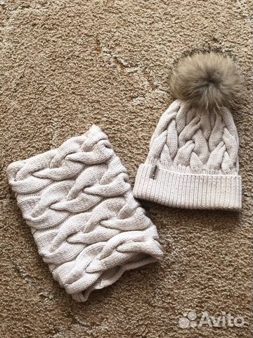 Комплект шапка и снуд женский