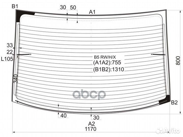 Стекло заднее с обогревом volkswagen passat B5