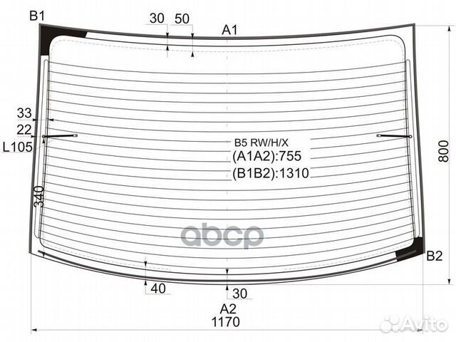 Стекло заднее с обогревом volkswagen passat B5