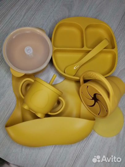 Силиконовая детская посуда