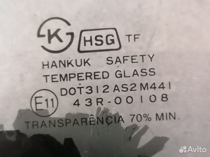 Стекло переднее правое Daewoo Nexia 2007