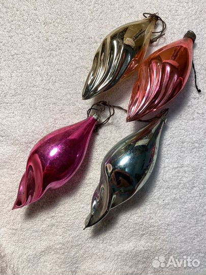 Советские елочные игрушки сосульки