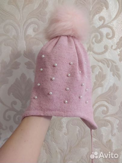 Шапка шлем для девочки