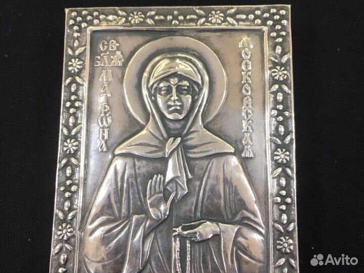 Икона серебряная Матрона Московская