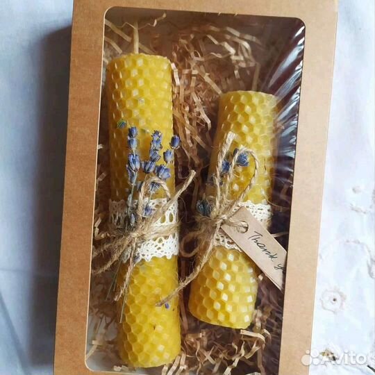 Свечи из натуральной вощины ручной работы