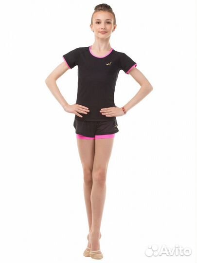 Шорты solo RG768.0-11 чёрный/розовый (р. 32)