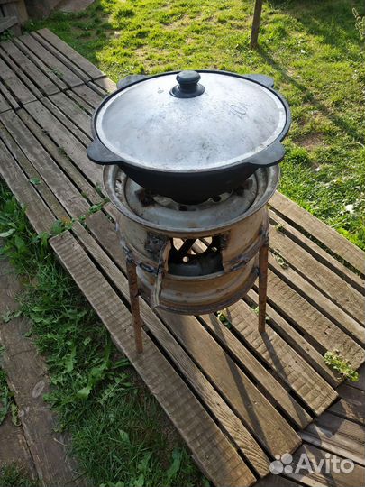 Печь для казана самодельная надёжно сваренная