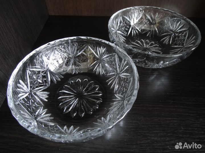 Салатники фруктовницы хрустальные