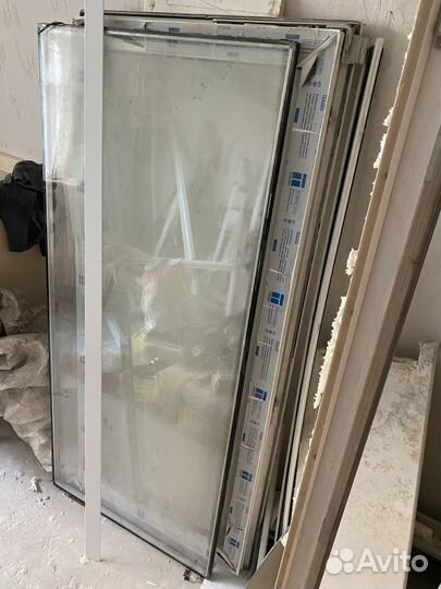 Окно+дверь на балкон и балконная рама с окнами