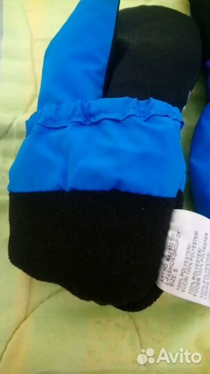 Непромокаемые варежки-краги 5-7 лет