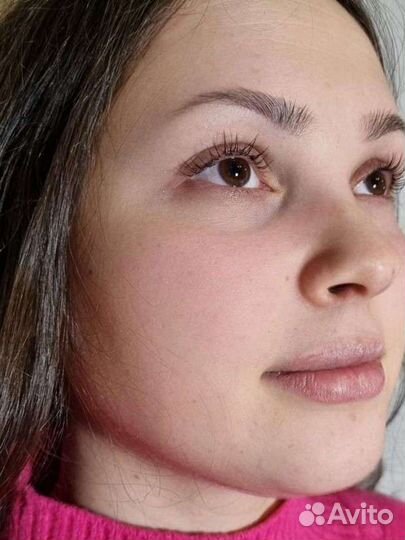 Ламинирование ресниц, оформление бровей